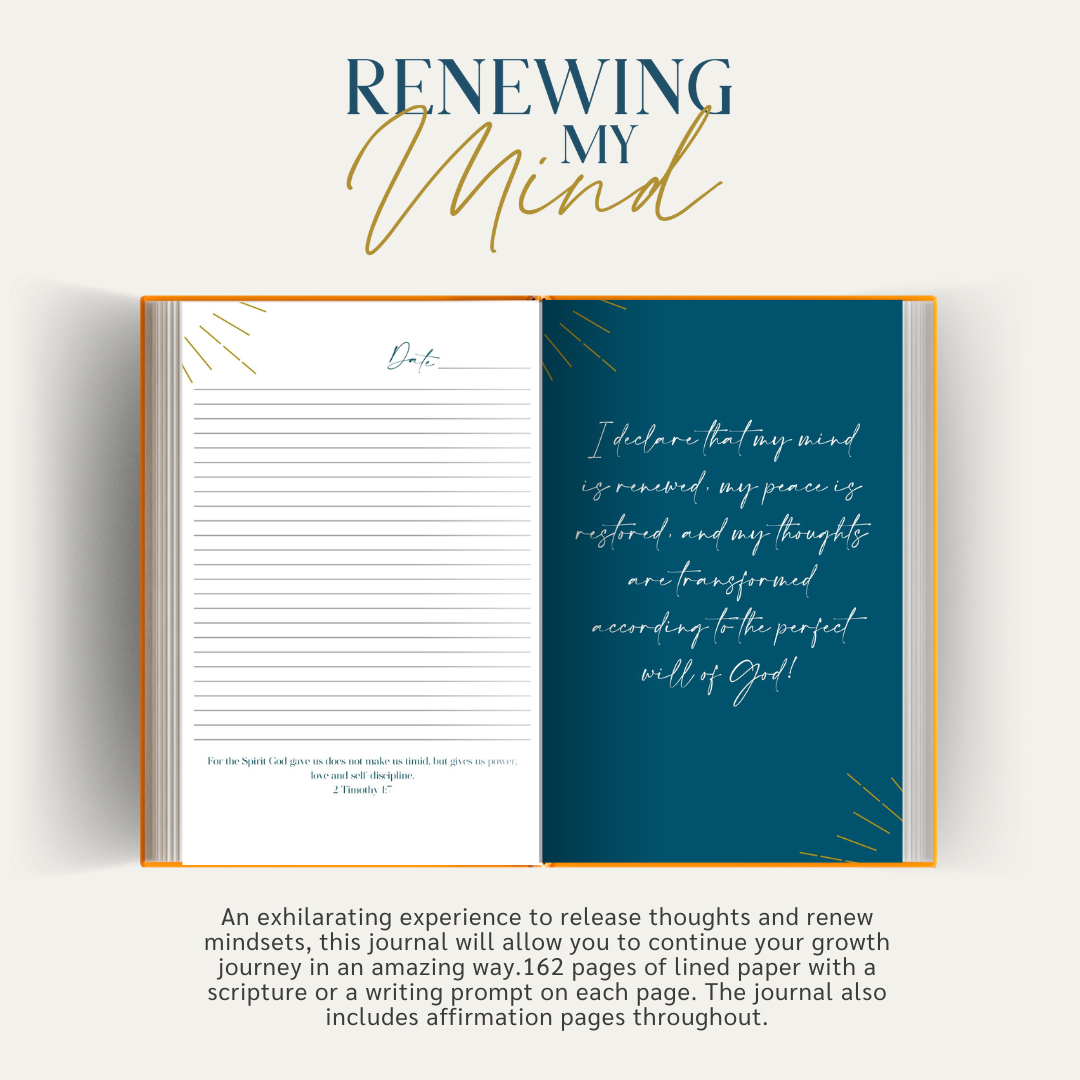 RENEWING My Mind: Guided writing prompts & scriptures to transform your thoughts